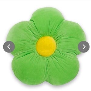 35 inch Plush Green Flower Cushion for Kids